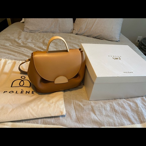 Polene, Bags, Polene Numero Uno Trio Camel Leather Handbag